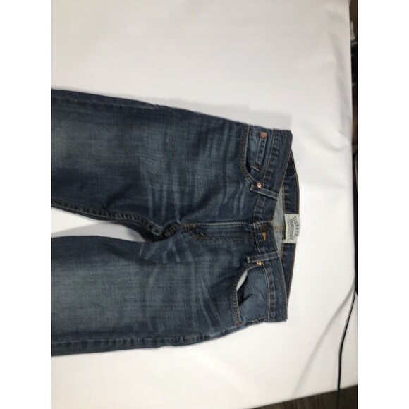 Signature Levis Strauss Jeans Mens 32x30 Blue Dark Wash Cotton Stretch Slim Fit - Picture 3 of 9